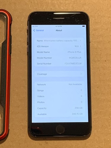 Apple iPhone 8 plus 256GB Space gray Unlocked (A1864) Read - Afbeelding 4 van 12