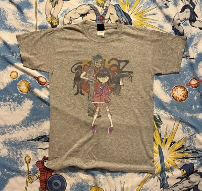 VTG Gorillaz Concert Tour Band sz S 2000s Gray Anime Demon Days Y2K Blur OG Tag