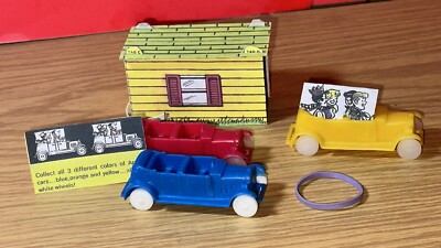 Post Alpha Bits 1969 REPEODUCTION Archies Garage with ALL 3 Original Color Cars