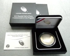 2014-P National Baseball Hall of Fame Proof Silver Dollar (B33)