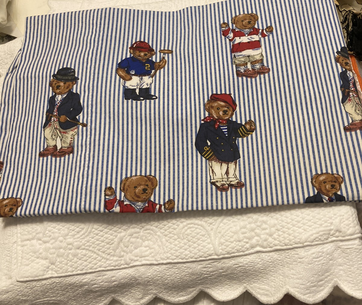 シーツ・カバー Dead RALPH LAUREN standard pillow case 1 Ralph Lauren Polo STANDARD Pillowcase Teddy Bear Striped Pillow