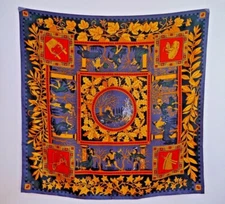 NEW HERMES Musique Des Dieux print 100% silk twill scarf with box **ULTRA RARE**