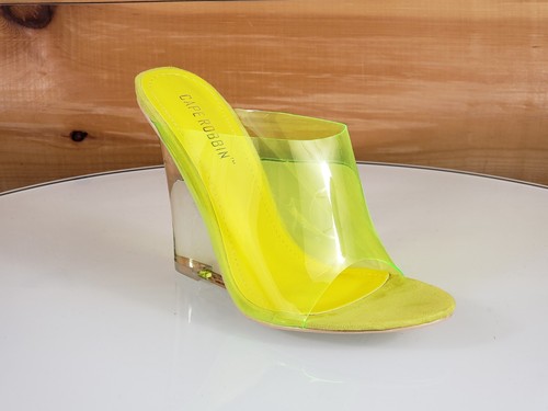 clear yellow heels
