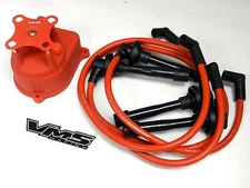 DISTRIBUTOR CAP & SPARK PLUG WIRE KIT FOR 94-01 ACURA INTEGRA B18C5 RED