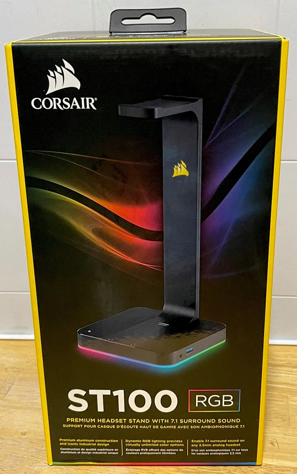 ST100 Corsair RGB Premium Headset Stand with 7.1 Surround Sound - Image 2 of 4