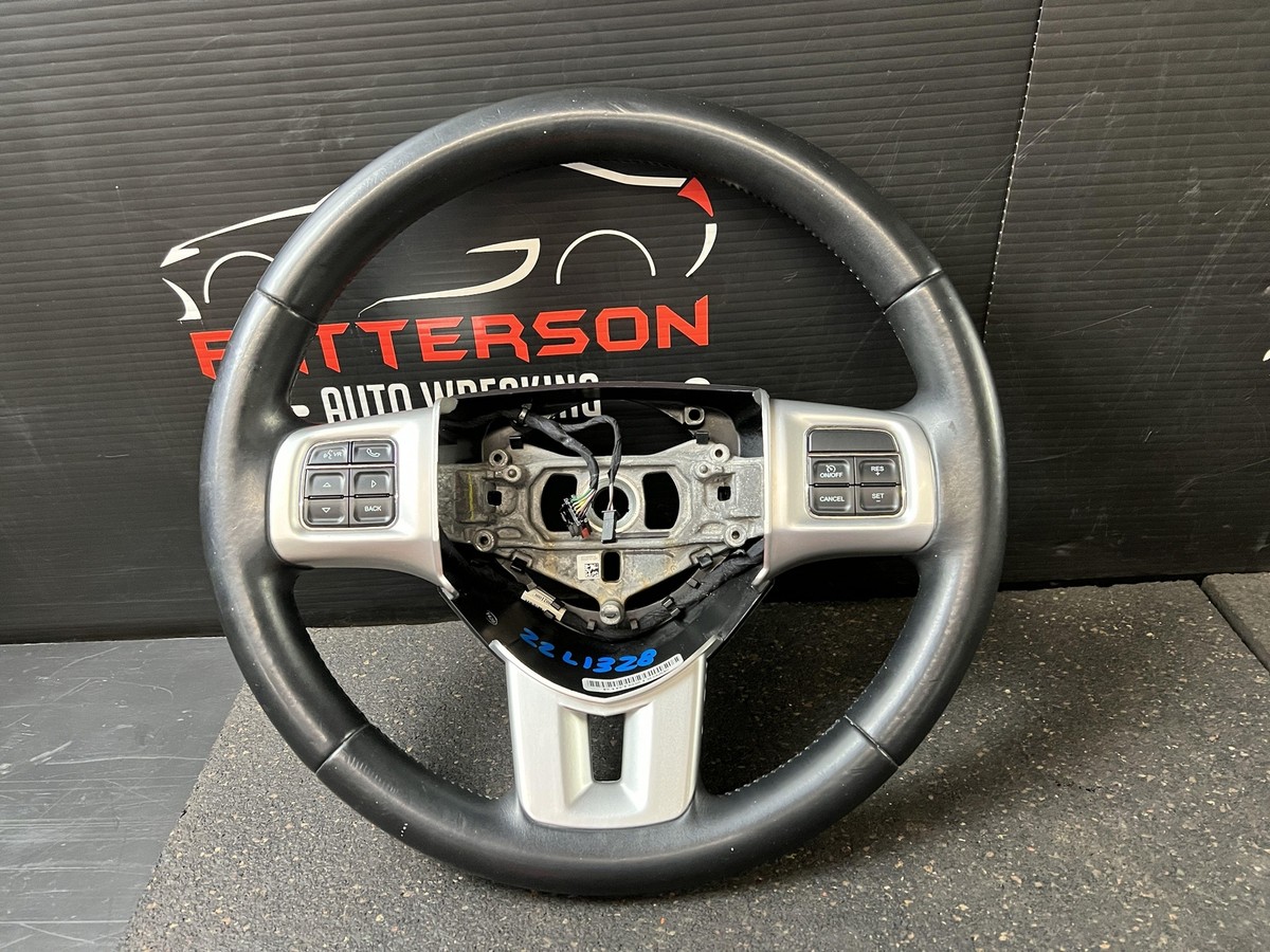 11-13 DODGE DURANGO BLACK LEATHER WRAPPED STEERING WHEEL W 
