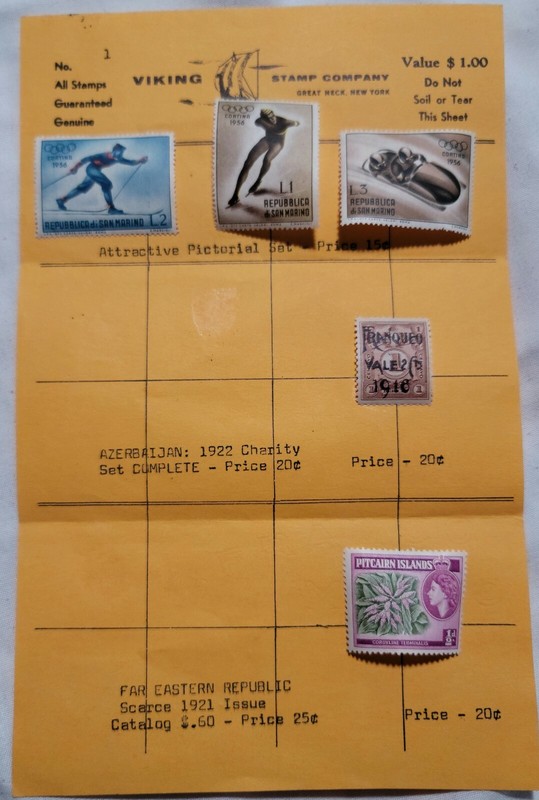 RARE STAMPS FROM PITCAIRN ISLANS, SAN MARINO & AZERBAIJAN. 1921 TO 1956 RARE 