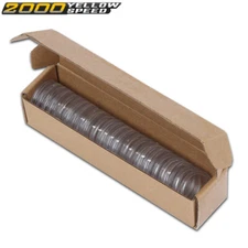 25 Direct Fit Airtight 30.6mm Coin Holders Capsules For JFK HALF DOLLAR w/ BOX