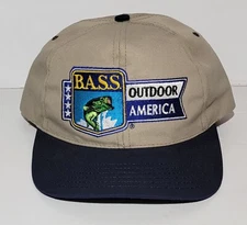 Vintage B.A.S.S. Outdoor America Bass Fishing Snapback Hat Cap USA Made