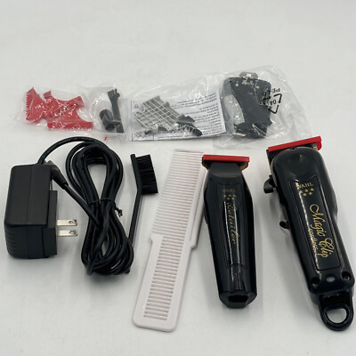 Wahl Cordless Barber Combo Black Magic Clip Clipper & Detailer