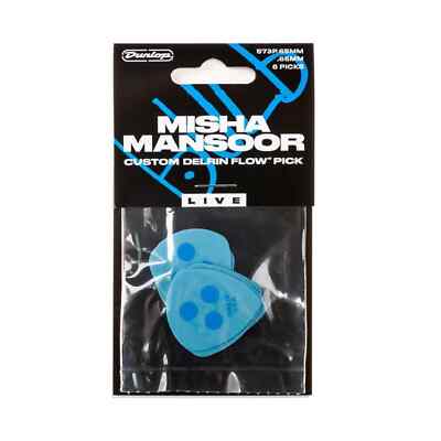 Jim Dunlop Plektren - Misha Mansoor Custom Delrin Flow, 0,65 mm 6er Pack