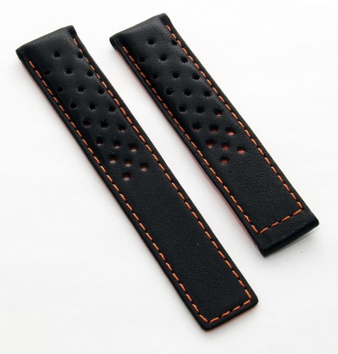 19mm schwarz Sport Leder Uhrenarmband passend für TAG Heuer Carrera Modelle aufgelistet - Bild 26 von 34