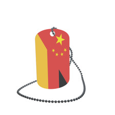 Dog Tag Flag Bunting China Germany Dog Tag Aluminium 30 x 50mm