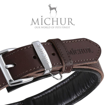 MICHUR Design Patterned Leather Dog Collar XL/XXL 55-65cm