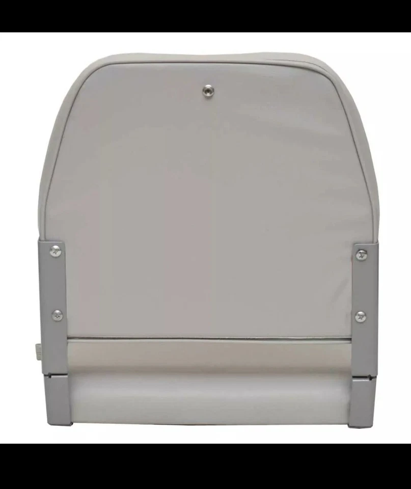 Attwood 船折叠钓鱼座椅 98395GY | 低靠背灰色人造皮革 — 第 4/4 张图片