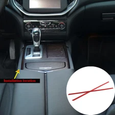 Carbon Fiber Gear Shift Box Side Panel Trim Cover For Maserati Ghibli 2014-22