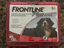 FRONTLINE Plus for Dogs Flea and Tick Medicine Large RED Box 3 Month Supply EPA