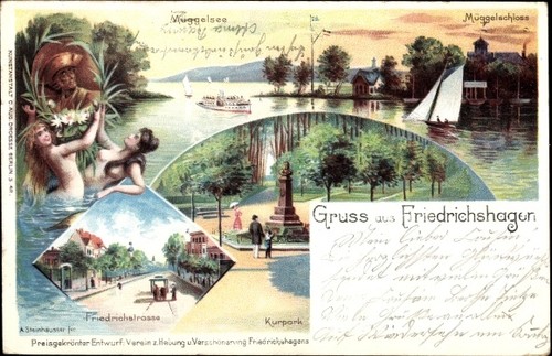 Litho Berlin Köpenick Friedrichshagen, Müggelsee, Müggelschloss,... - 10630013