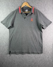 Psycho Bunny Gray Pima Pique Cotton Short Sleeve Polo Shirt Men s 7