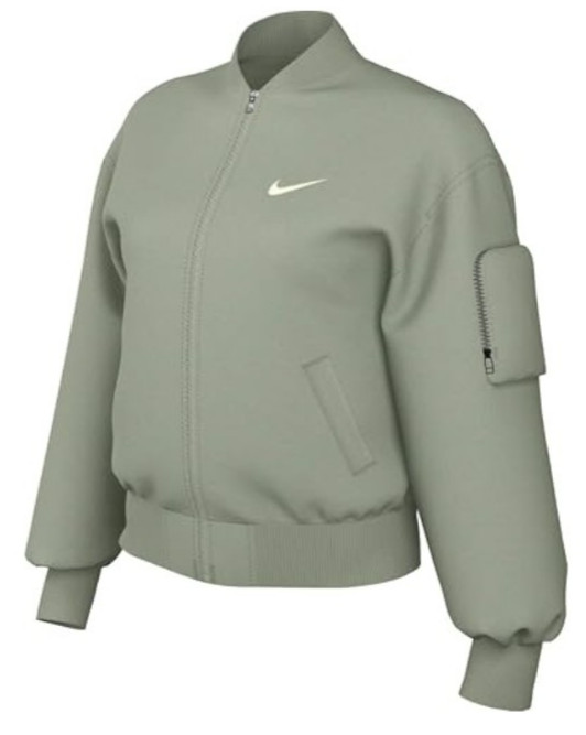 Nike Small Womens Essential Oversized Bomber Jacket Jade Horizon/Sail FN2839-370