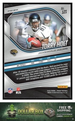 2025 Panini Prizm White Sparkle #121 Torry Holt - Jacksonville
