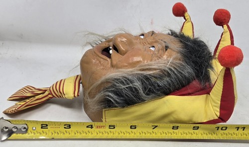 Vintage Jester Peter Figuren Laffun Head Bibi Products For Parts Red Yellow - Picture 9 of 9