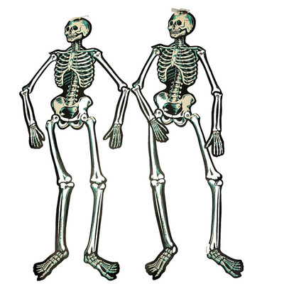 Vintage Halloween Jointed Cardstock Adjustable Skeletons by Beistle Company