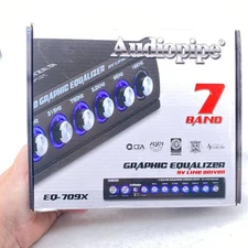 7 Band 9V Line Driver with Subwoofer Control Graphic Equalizer EQ-709X Audiopipe
