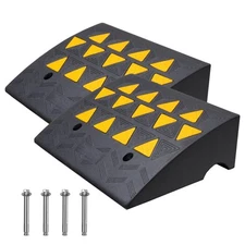 2 Pack 19.3"x14.6"x6" Threshold Curb Ramp Driveway Ramp 33069lbs/15Tons
