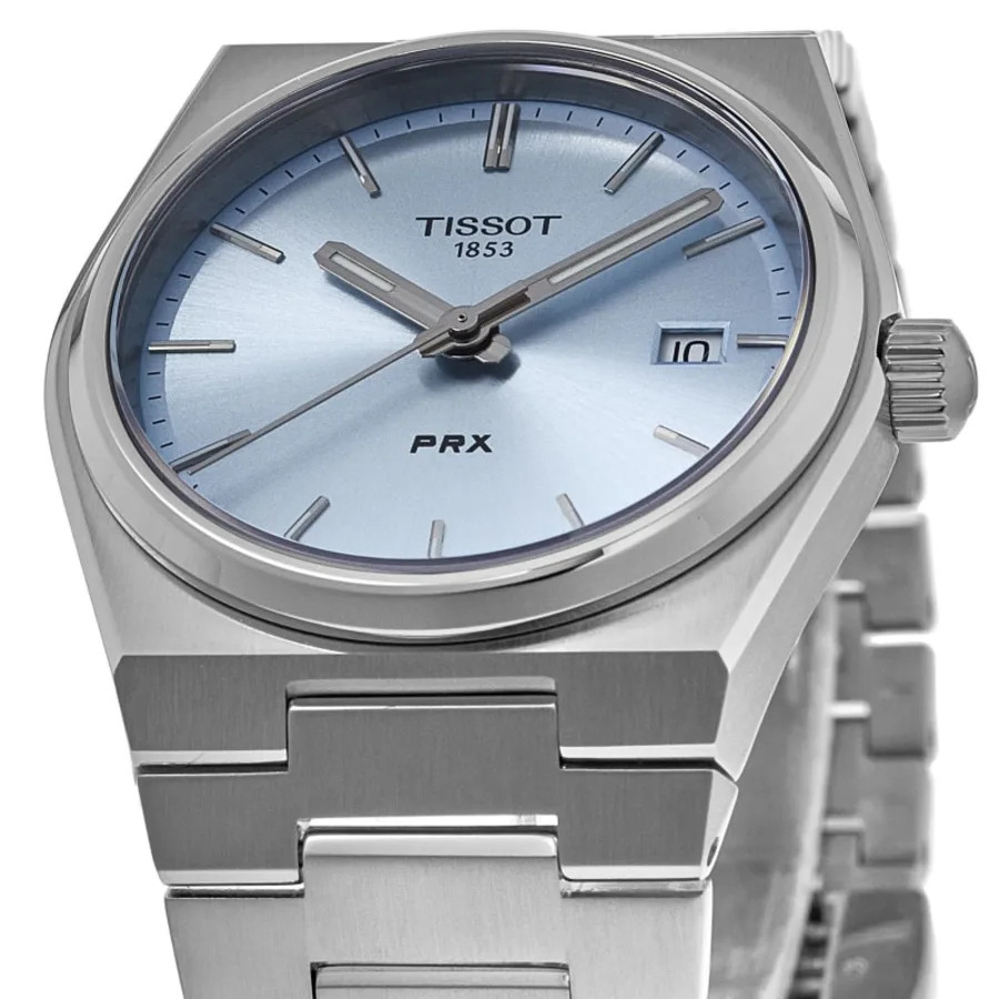 New Tissot PRX Quartz Light Blue Dial Steel Unisex Watch T137