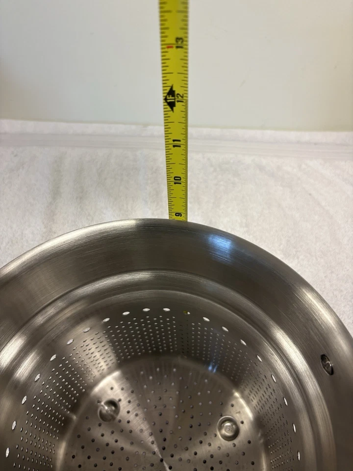 All Clad Stanless Steel Pasta Insert #3707-I D - Image 3 of 4