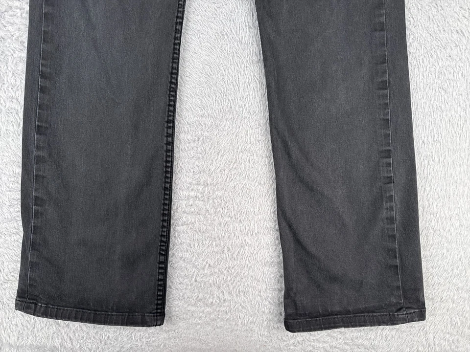 Pantalones de mezclilla Christopher Blue para mujer 10 negros acampanados algodón elástico 28x30 Foto 2 de 4