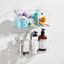 Bath Toy Storage Holder for Bathtub Clear Bath Toy Organizer Large Capacity