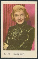 1957 DORIS DAY TV & MUSIC STARS DUTCH GUM CARD S #152 VG/EX+