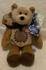 2003 Limited Treasures Plush SACAGAWEA  POMP Golden Dollar Coin Bears 8" - NWT