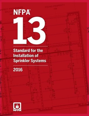 NFPA 13, Standard for the Installation of Sprinkler Systems, 2016 Ed PB FREESHIP