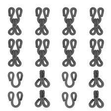 Sewing Hooks and Eyes, 23mm Covered Hook Eye Closure 10 Pack, Dark Gray