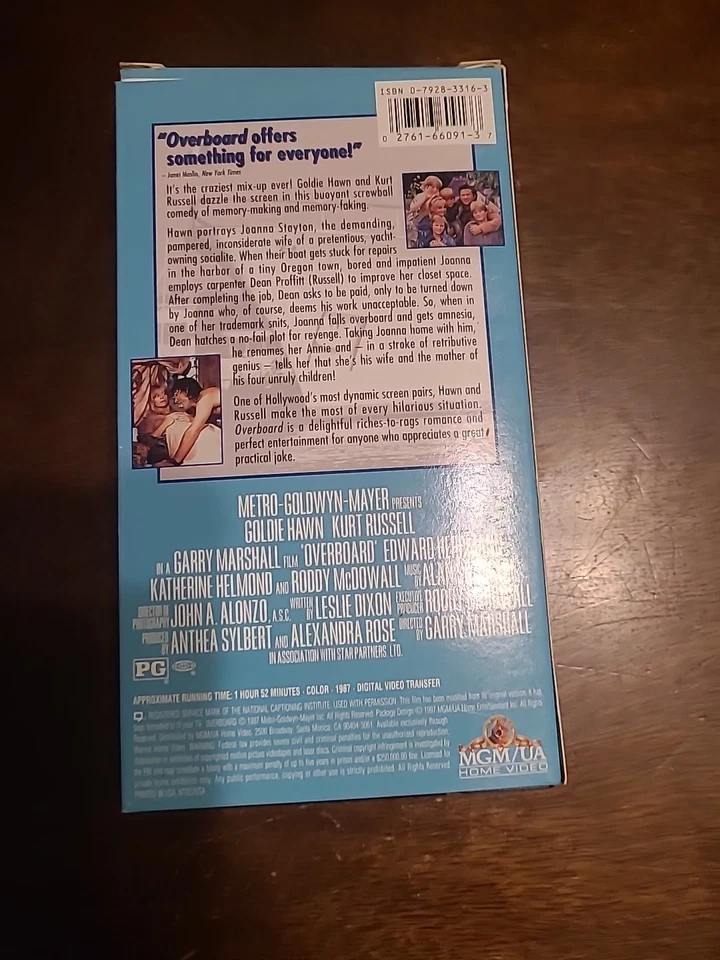 Overboard (VHS, 1996, Movie Time) - Image 2 of 4