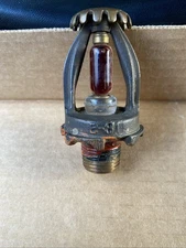 Antique 1931 Grinnell Silica Bulb B Fire Sprinkler Head. Glass Bead Seat