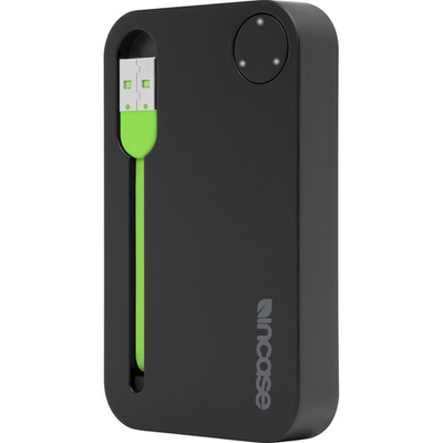#ad Incase Portable Power 2500 USB Charger Black Matte Fluro Green Open Box $25.00