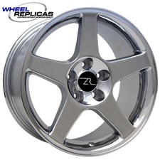 17 Chrome 03 Cobra Style Wheels 17x9 17x10.5 5x114.3 Mustang 94-04 Staggered