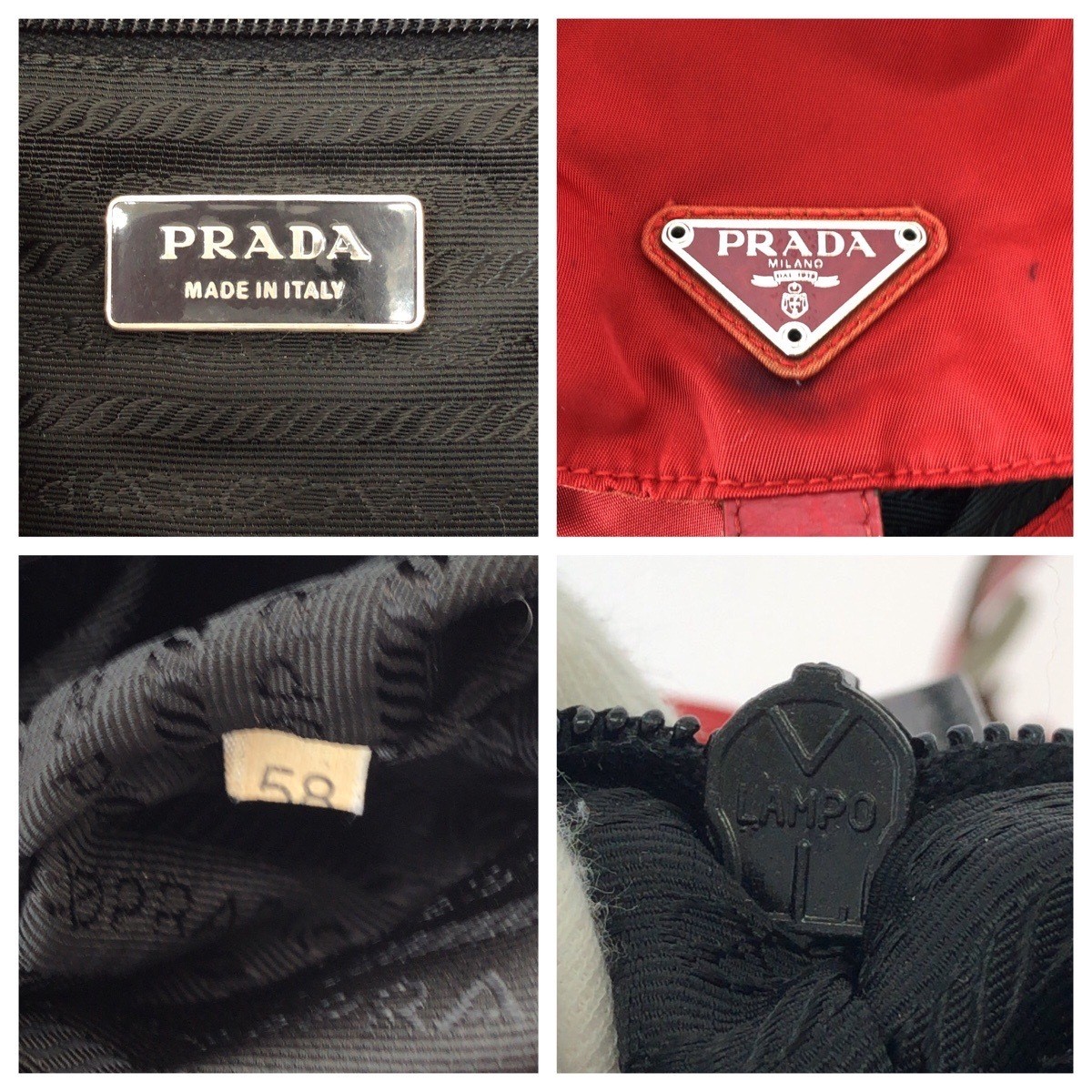 PRADA Tessuto Triangle Logo Plate Red Silver Hardware Nylon B4650 Rucksack Backp thumbnail 4