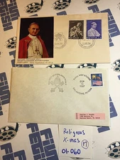 Mixed Lot Stamp 17 Envelope First Day Issue Cover Pope Vaticana City XMas 01-060