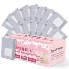 Nail Foil - 300PCS Foil Nail Wraps Gel Nail Polish Remover Foil Wraps for Nails,