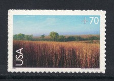 Scott C136- Nine Mile Prairie, Nebraska- 70c MNH (S/A) 2001- unused mint Airmail