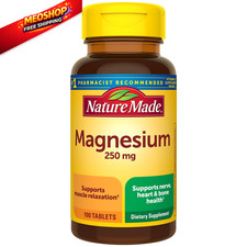 Nature Made Magnesium Oxide 250 mg, 100 Count Pack of 1 
