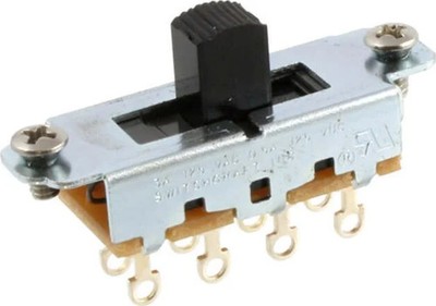 Switchcraft  On-Off-On Slide Switch for Mustang Black Knob, Single Item