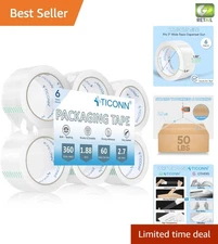 360 Yards of  Heavy Duty Packaging Tape | 6 Pack for Shipping & Moving