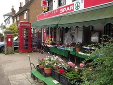 Photo A3 Brockham Village Shop Brockham/TQ1949 Post box, telephone call c2012