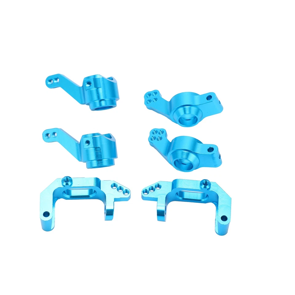 Blue Ball Bearing Aluminum Alloy Steering Hub Mount Set For HSP 1/10 102010 - Image 4 of 4